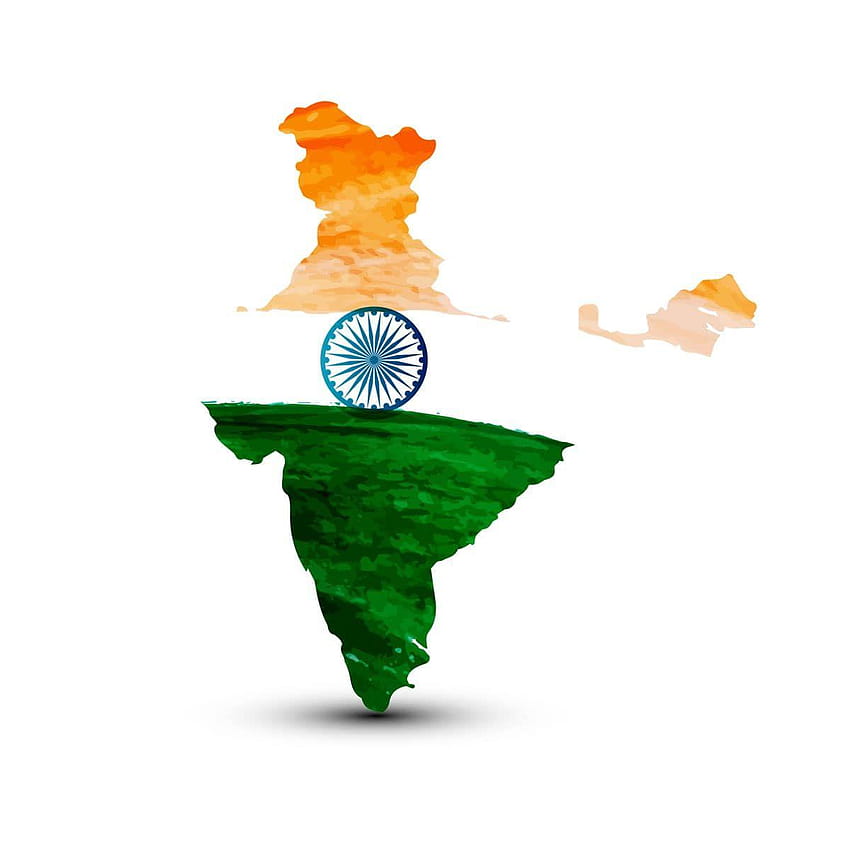 인도 국기, 인도 지도 HD 전화 배경 화면