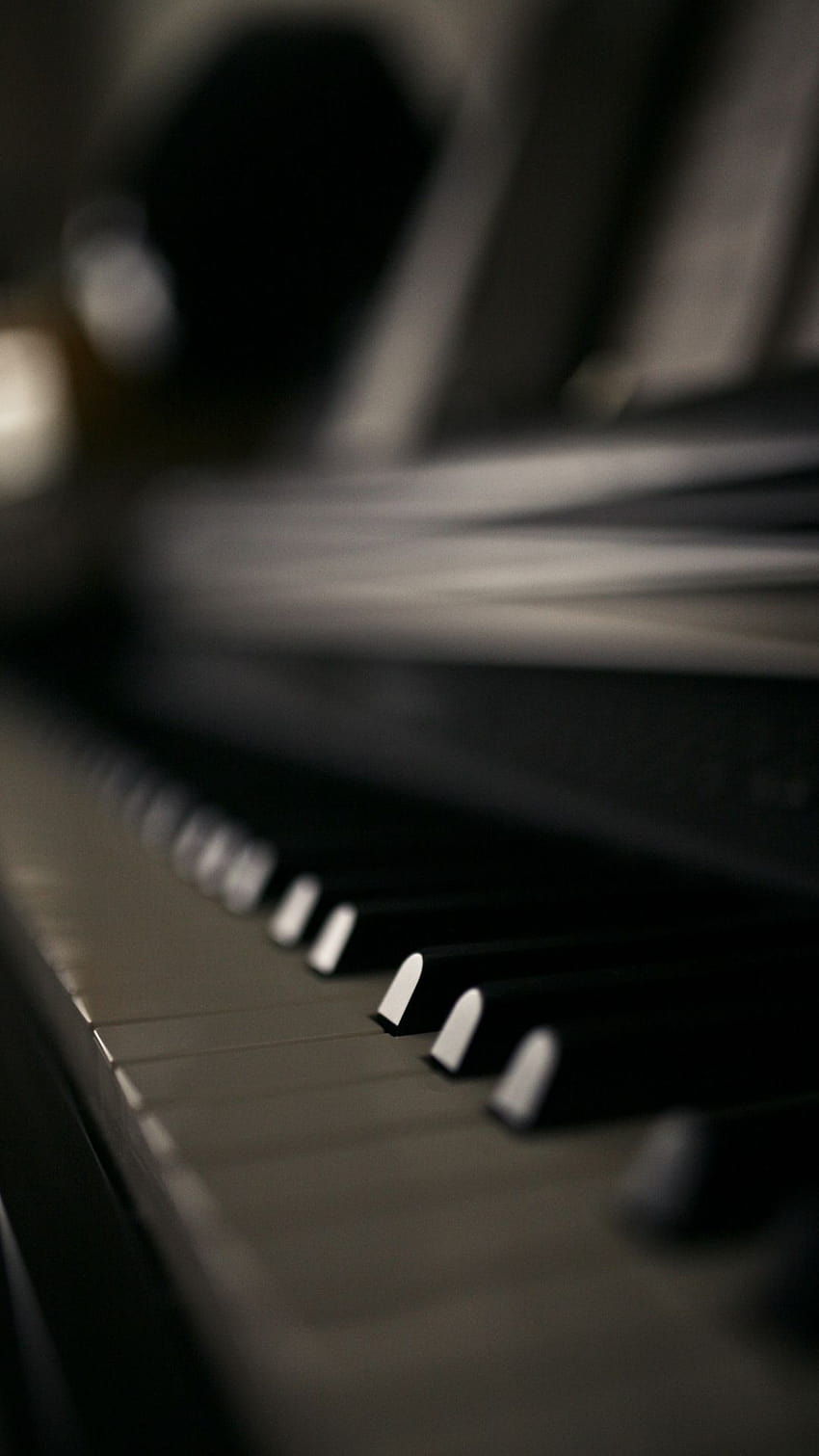 Schwarzes Klavier, dunkles Klavier HD-Handy-Hintergrundbild