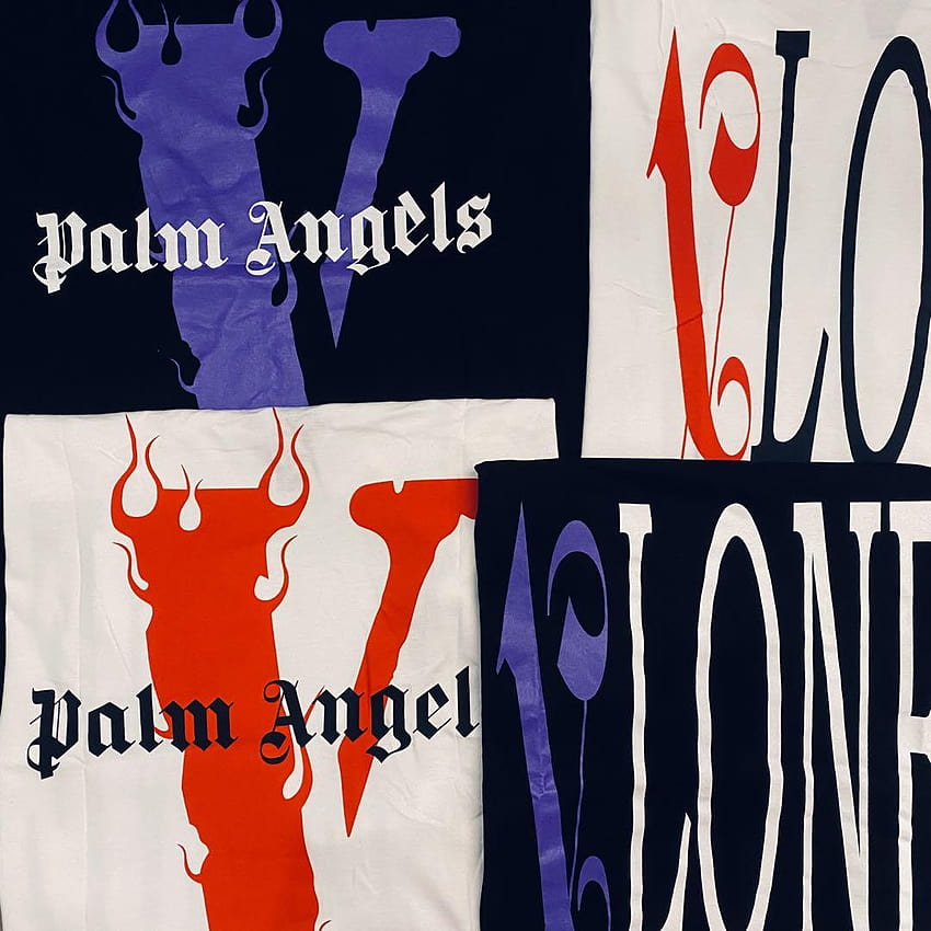 VLONE PALM ANGELS  Vlone logo, Graphic design fun, Texture graphic design
