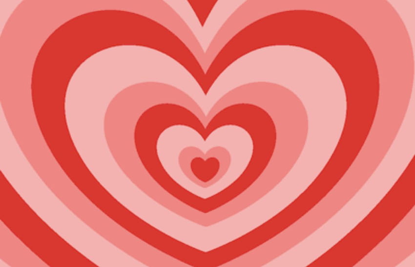 Powerpuff Girls Heart, jantung laptop estetika Wallpaper HD