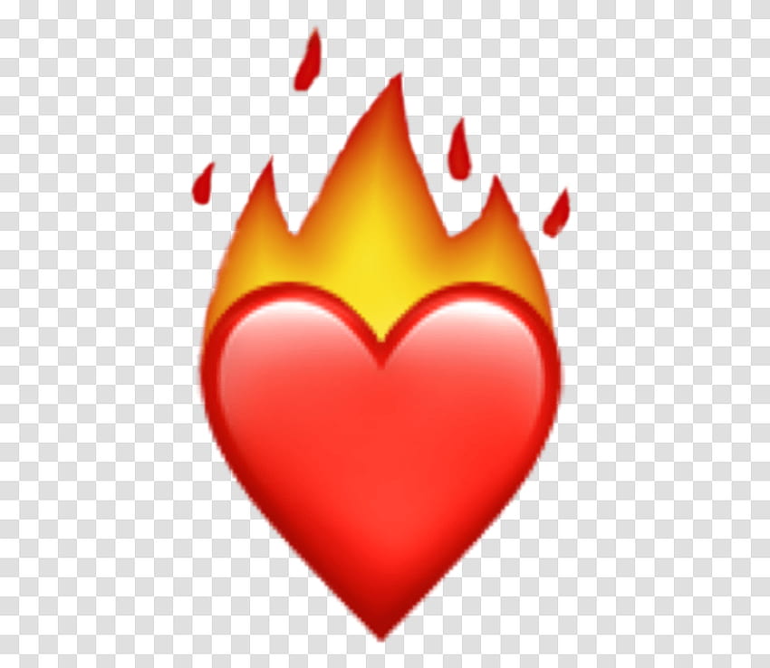 Czerwone serce Emoji Ogień Tła Hot Emoji, Balon Przezroczysty Png – Pngset Tapeta HD