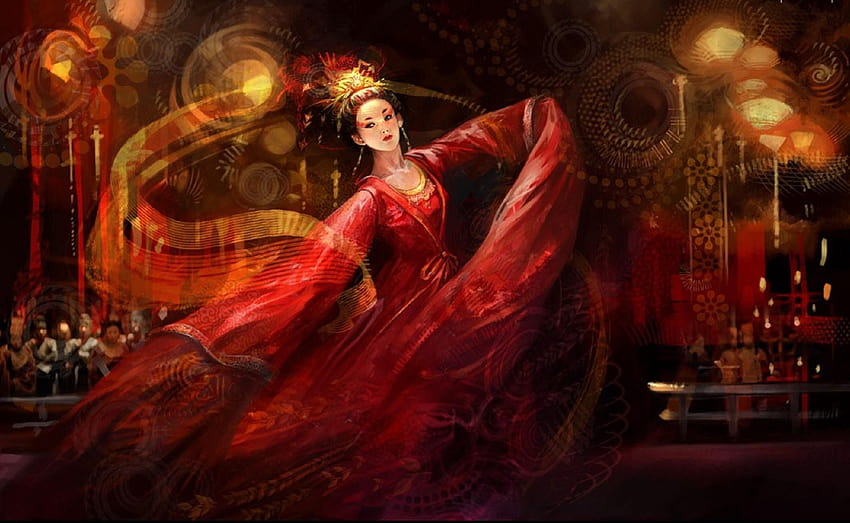 Oriental Dance and Backgrounds, fantasy dancer HD wallpaper