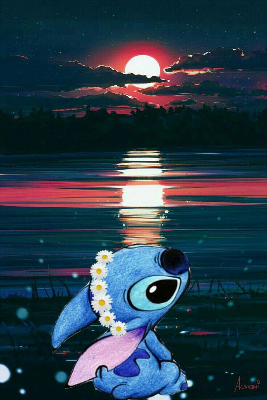 Download Caption Cosmic Adventure with Stitch Wallpaper  Wallpaperscom