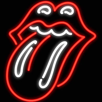 rolling stones lips neon sign