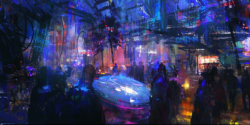 Futuristic City Neon Lights, neon future HD wallpaper