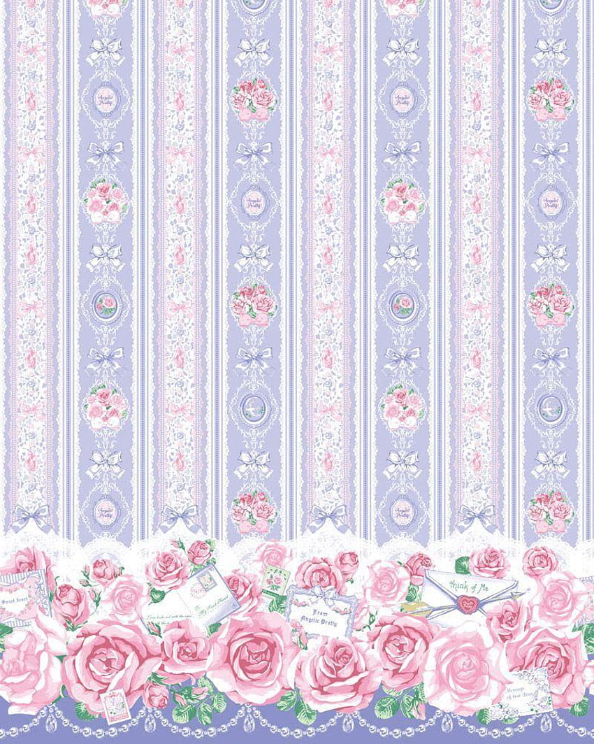 Angelic Pretty :: Romantic Rose Letter Lolita Print wallpaper ponsel HD
