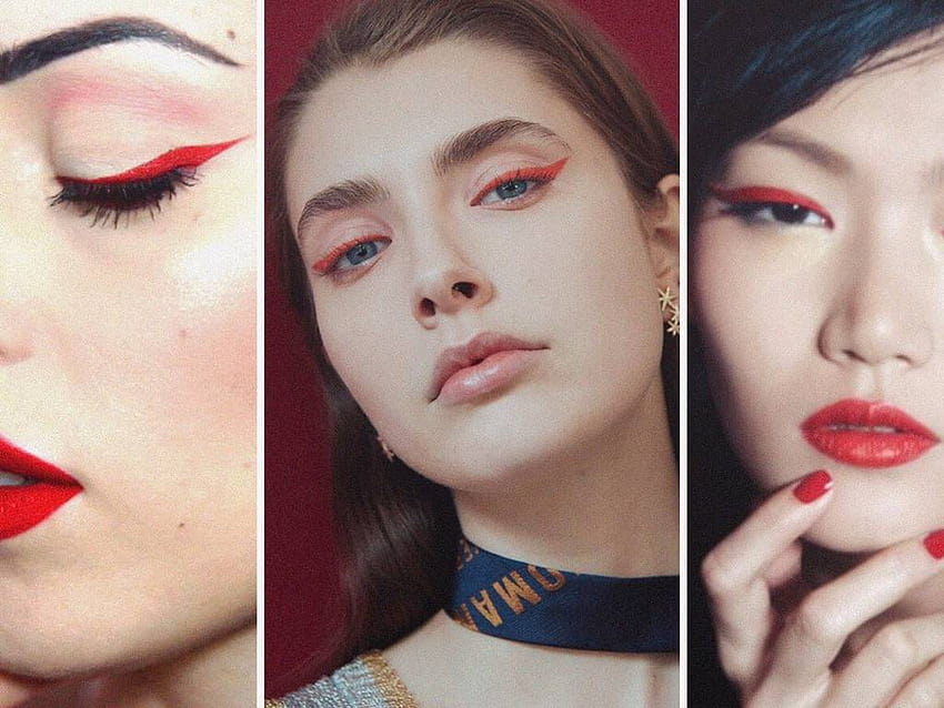 11 Yang Akan Meyakinkan Anda Untuk Mencoba Eyeliner Merah Wallpaper HD