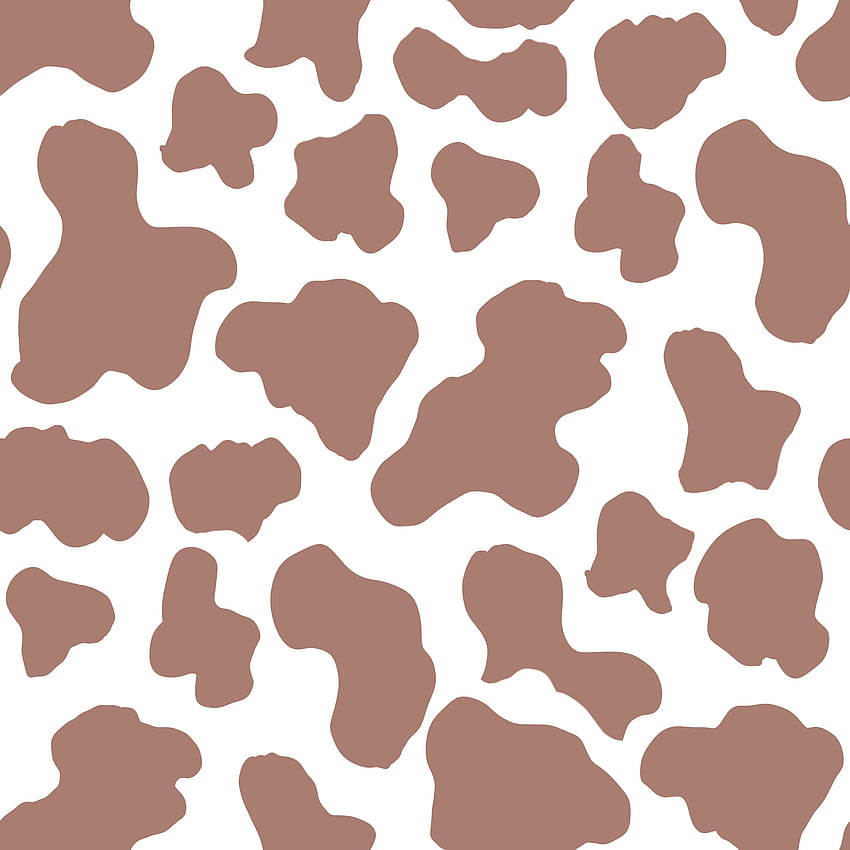Brown Cow Print Seamless Repeat Digital Pattern Ulangi untuk wallpaper ponsel HD