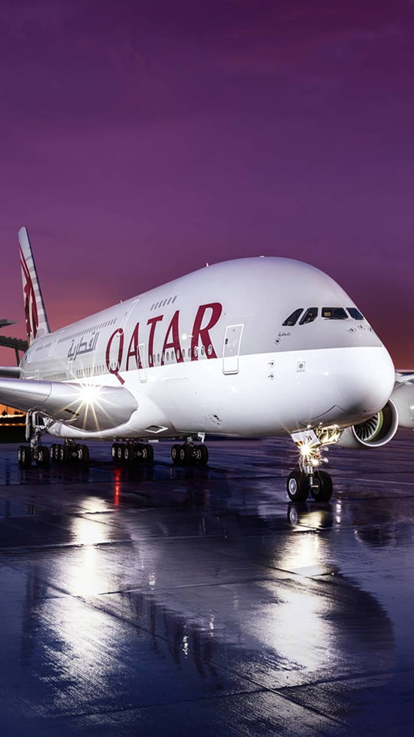 กาตาร์แอร์เวย์ A380 โดย gorifky, qatar airways iphone วอลล์เปเปอร์โทรศัพท์ HD