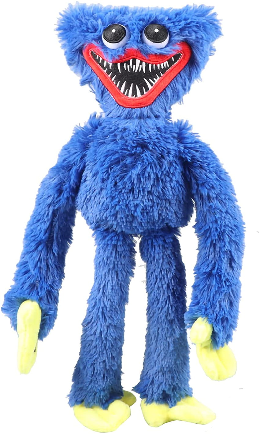 Плюшена играчка Huggy Wuggy, синя страшна и забавна плюшена кукла, подходяща за коледни фенове и приятели, красиви подаръци за плюшена кукла 15,7 инча HD тапет за телефон