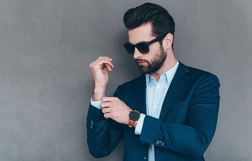 Style, background, wall, watch, glasses, hairstyle, men hairstyle HD  wallpaper | Pxfuel