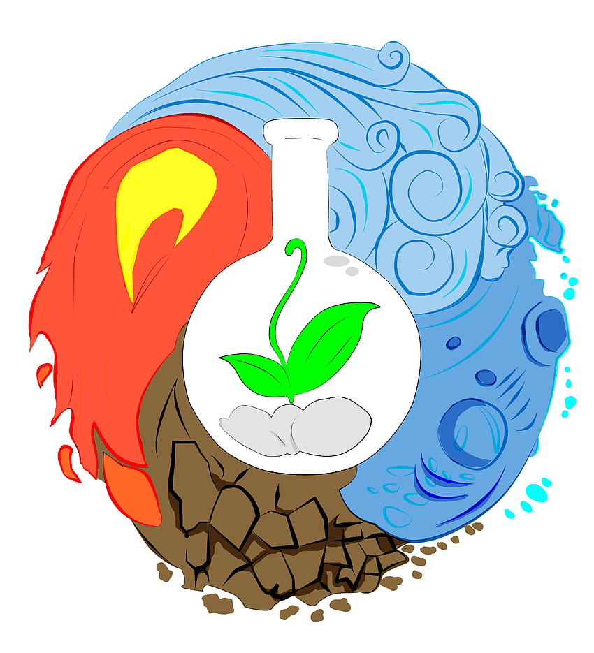 Alchemie vier Elemente Wasser Wind Erde Feuer und Hintergründe HD-Handy-Hintergrundbild