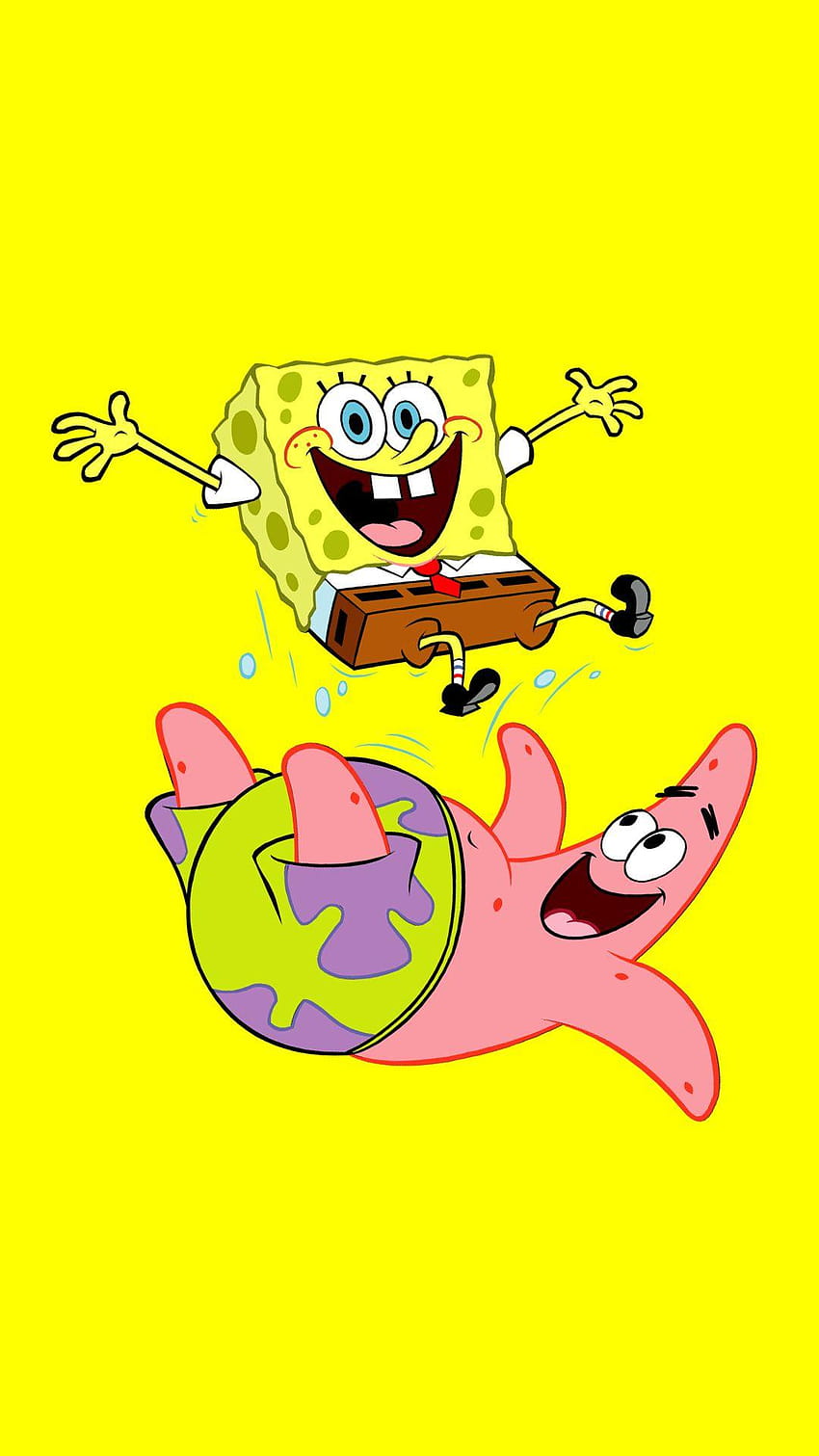 Śmieszny SpongeBob i Patryk, SpongeBob Kanciastoporty Tapeta na telefon HD