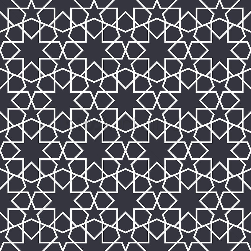 Vektor desain pola geometris Islam, desain geometris Islami wallpaper ponsel HD
