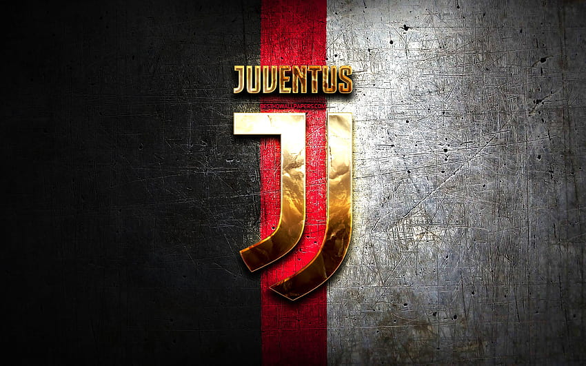 Juventus Fc, Logo Doré, Juve, Fond Noir Et Blanc, ordinateur juventus Fond d'écran HD