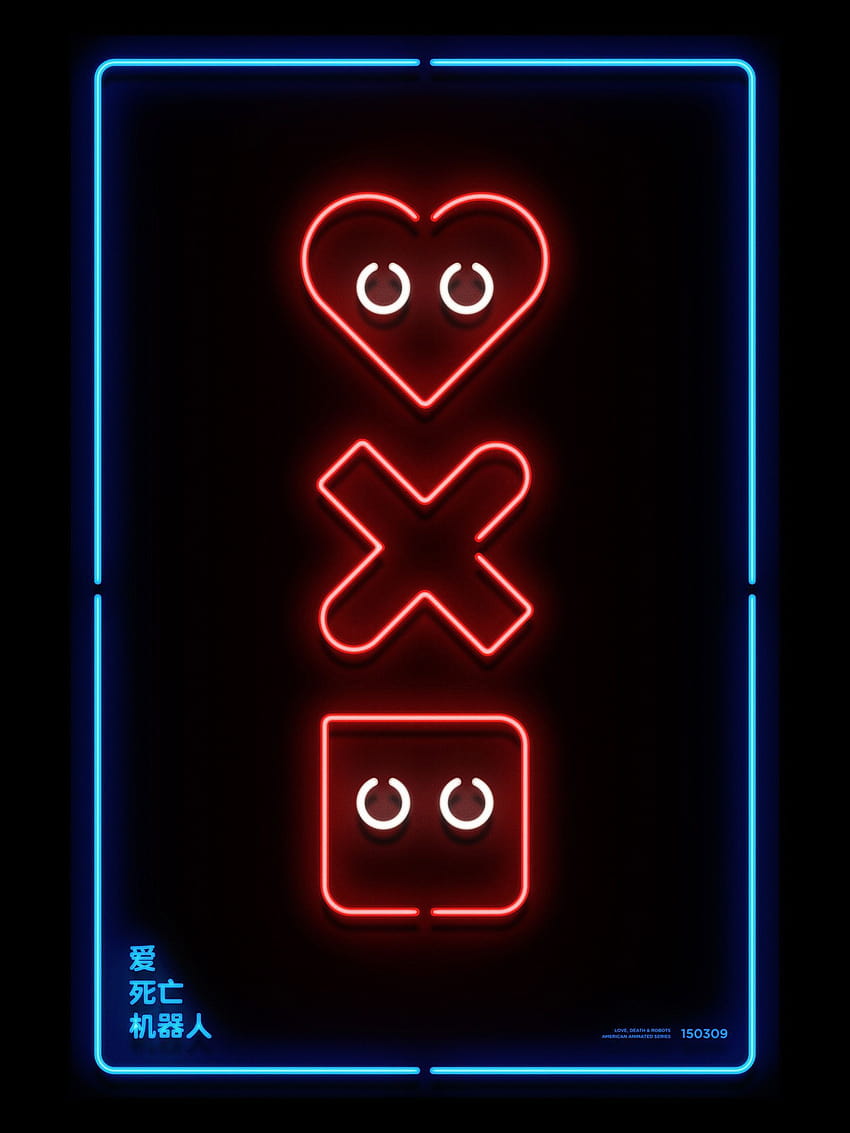 Amor, muerte y robots, teléfono inteligente azul zima fondo de pantalla del teléfono