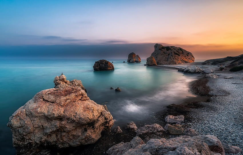 sea, rocks, Cyprus, Aphrodite Rock for, rocks sea HD wallpaper