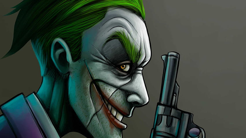 Silahlı Joker, süper kötü adam amoled HD duvar kağıdı