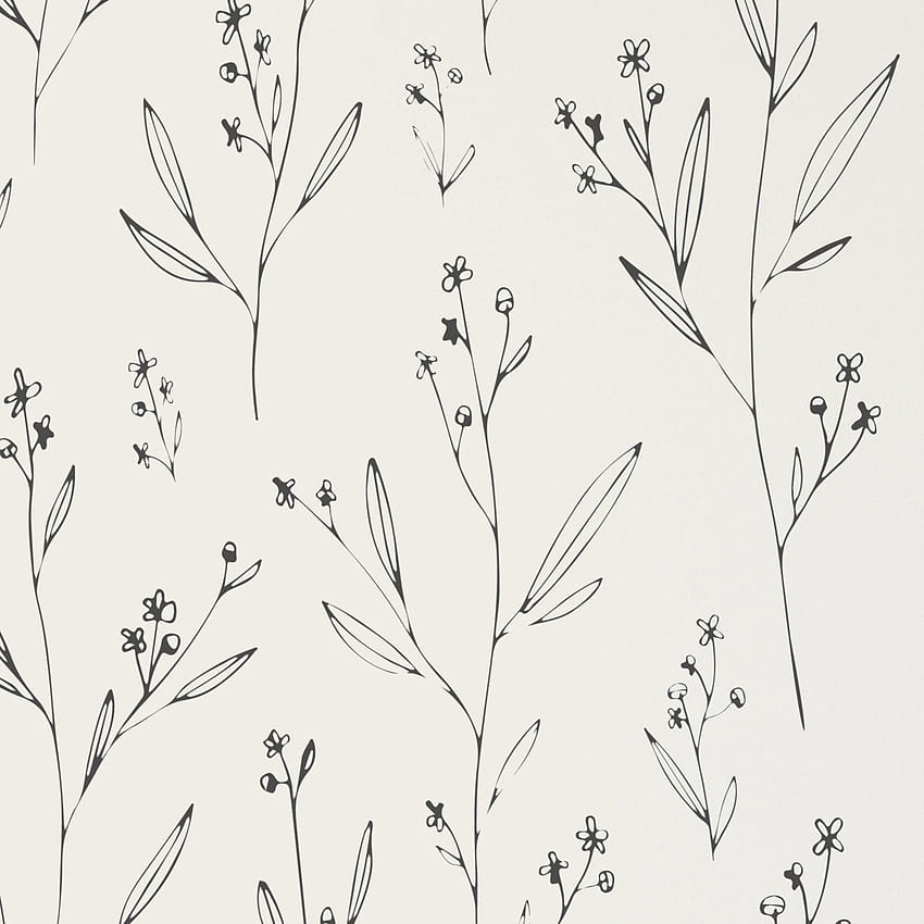 Florais Mínimos. Descasque e cole. Removível – Timberlea, flores delicadas Papel de parede de celular HD