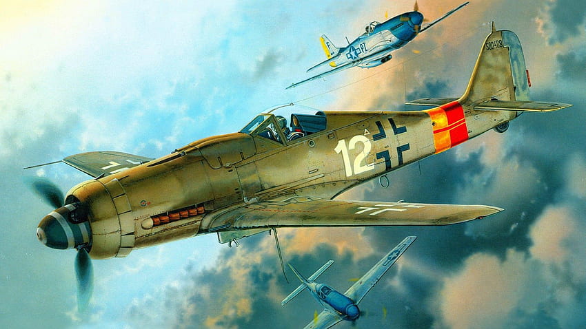 Segunda Guerra Mundial, Fw 190, Focke Wulf, Luftwaffe, Alemania, Militar, Focke Wulf FW 190 fondo de pantalla