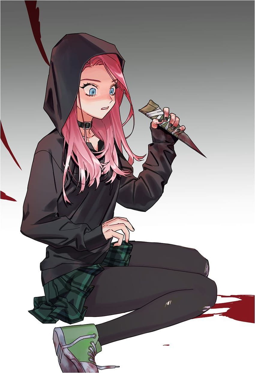 Pin em garotas de anime, garota assassina de anime Papel de parede de celular HD