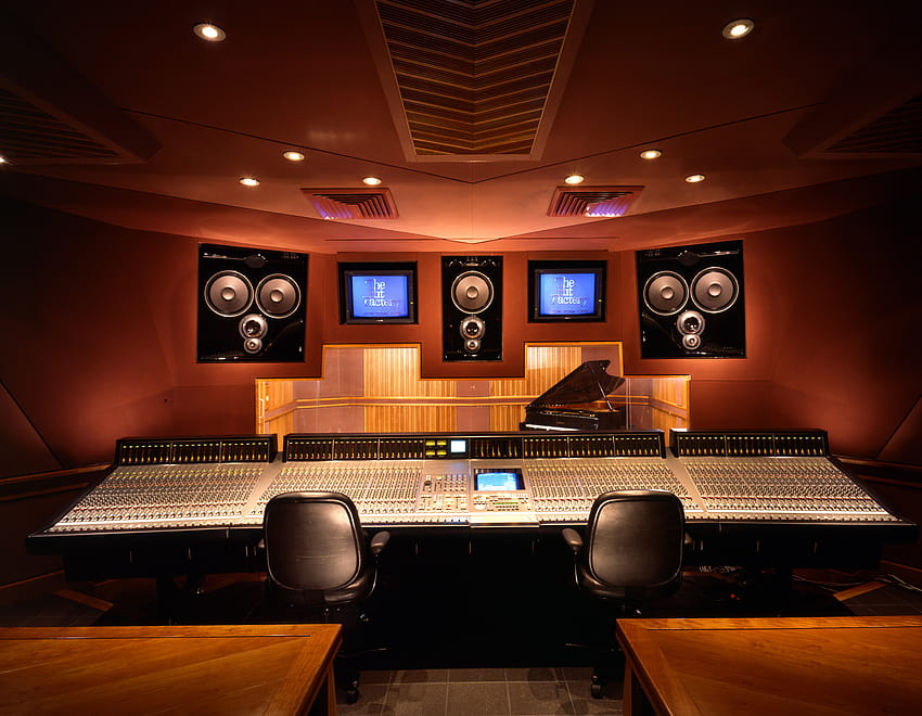 4 estúdio de gravação, estúdio de som papel de parede HD