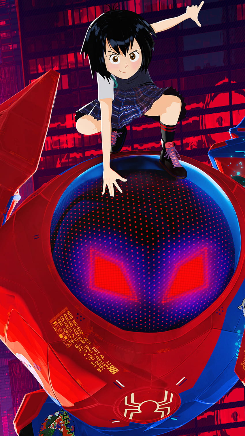 1080x1920 Peni Parker And SP Dr in Spider Man Into The Spider Verse、アニメ スパイダーマン HD電話の壁紙