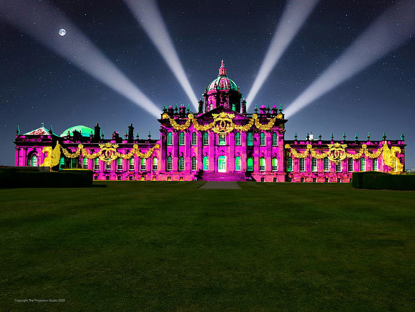 El castillo de Howard se transformará en un país de las maravillas invernal con luz y sonido, el castillo del país de las maravillas invernal fondo de pantalla