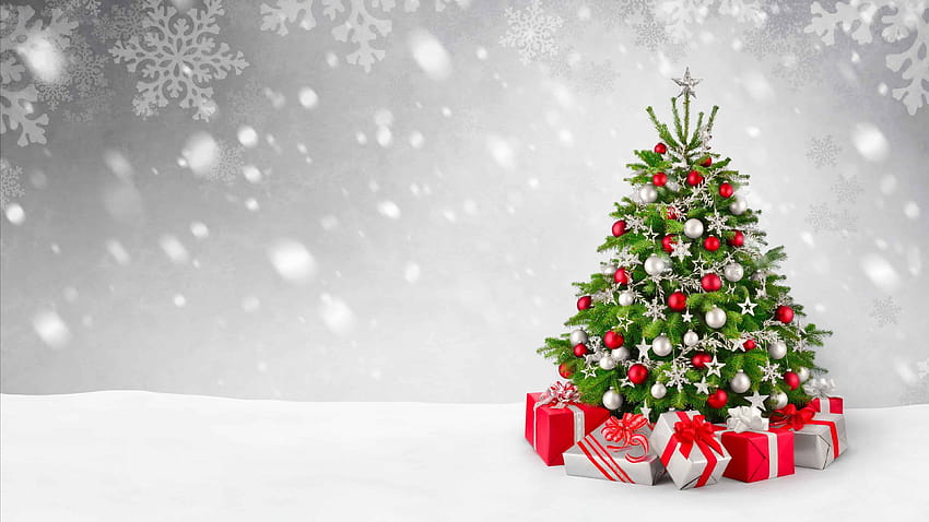 Коледно дърво и подаръци U HD тапет