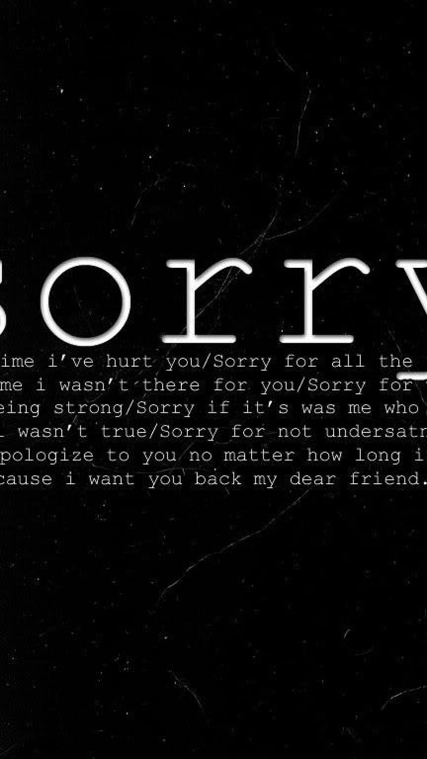 Sorry Love You Wallpapers - Wallpaper Cave