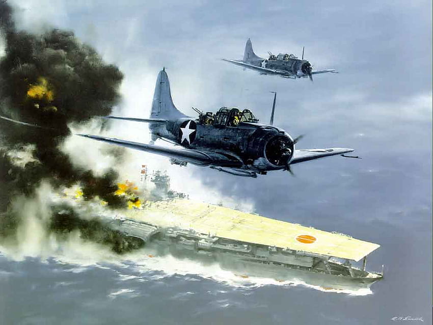 第二次世界大戦、ミッドウェー海戦 高画質の壁紙