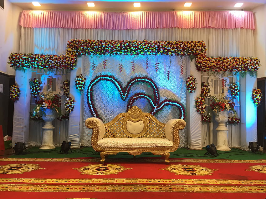 Scène de réception de mariage en forme de coeur ... in.pinterest, décoration de mariage Fond d'écran HD