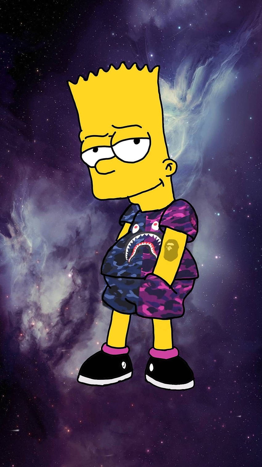 Sad Bart, galaxy, HD phone wallpaper