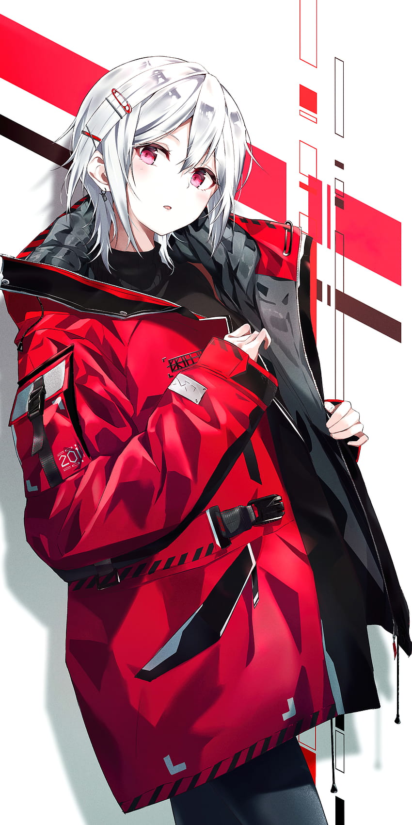 Anime preto e vermelho Papel de parede de celular HD