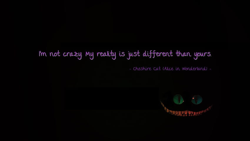 Zitat von Alice im Wunderland-Computer HD-Hintergrundbild