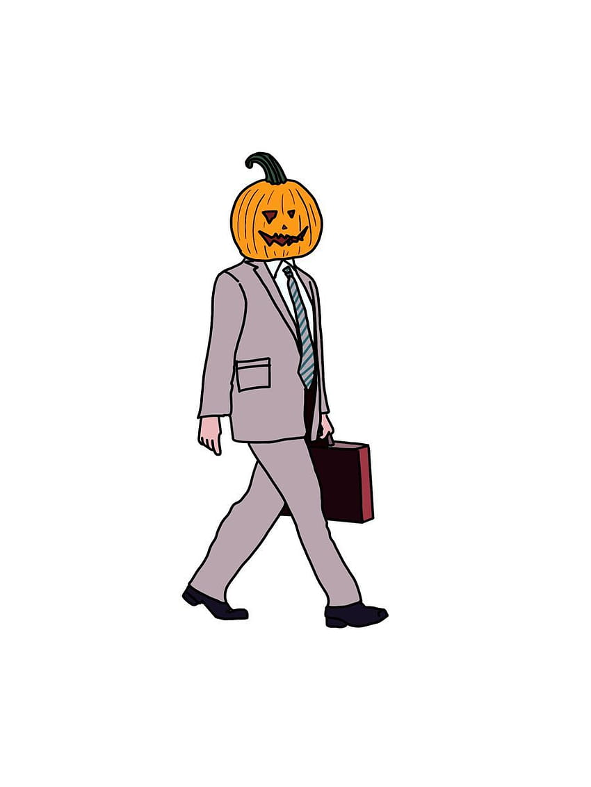 Pumkin Head Dwight ' Sticker by Iampainted, dwight pumpkin HD phone wallpaper