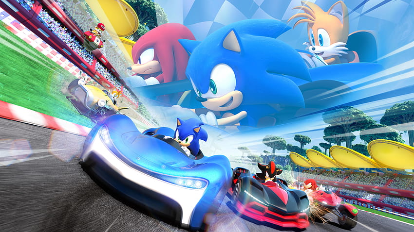 Equipe Sonic Racing, Sonic the Hedgehog, corrida de Kart, telefones sônicos papel de parede HD