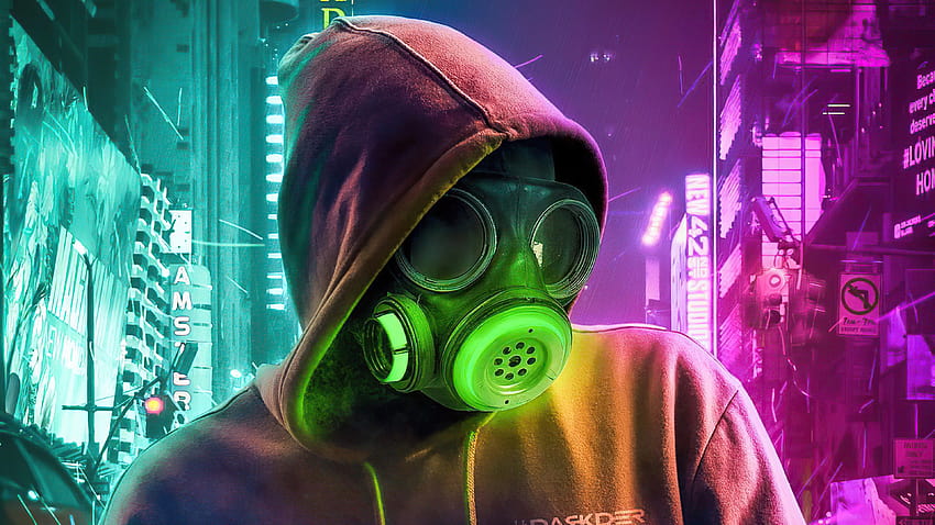 Toxic Mask Hoodie Guy , Artist, Backgrounds, and HD wallpaper