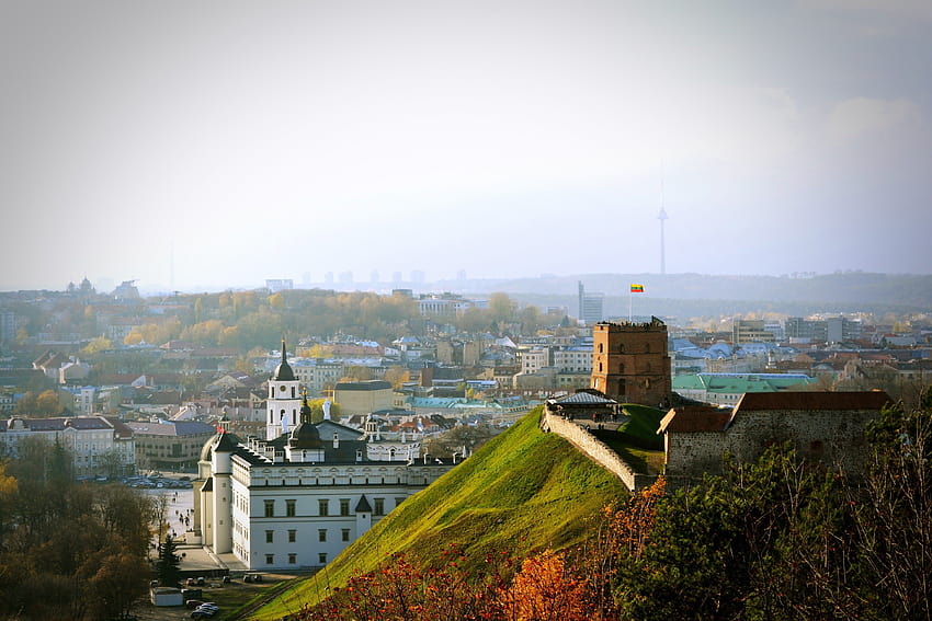 Lituânia Vilnius Cidades Paisagens urbanas Ponto de vista matinal papel de parede HD