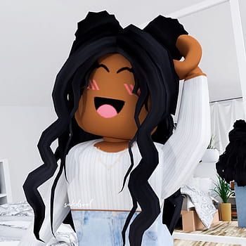 Download White-Haired Cute Roblox Girl Wallpaper