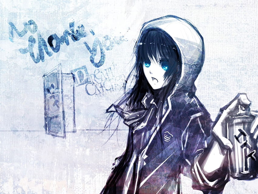 Cool,gorgeous,awesome is what I say to describe this, emo girl anime HD wallpaper