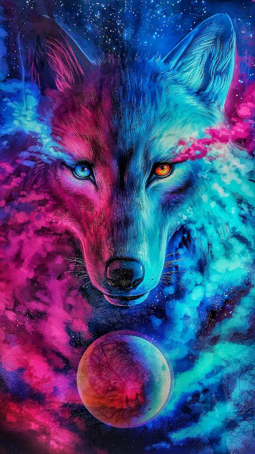 Wolf by ElENEMYGO, pink wolf HD phone wallpaper | Pxfuel