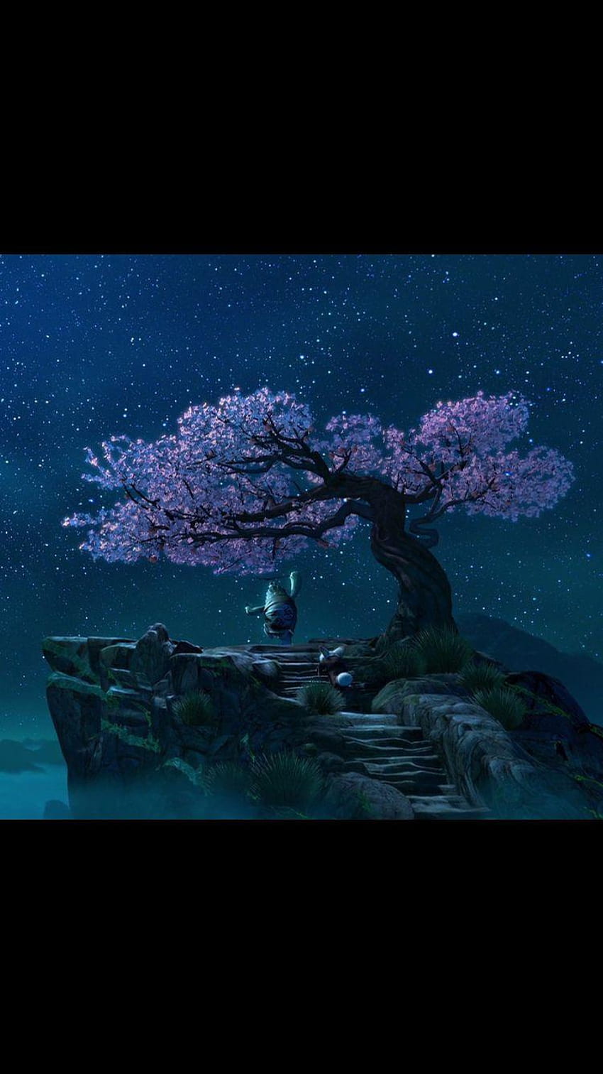 Master Oogway and his peach tree. Would be nice to paint it. HD phone wallpaper
