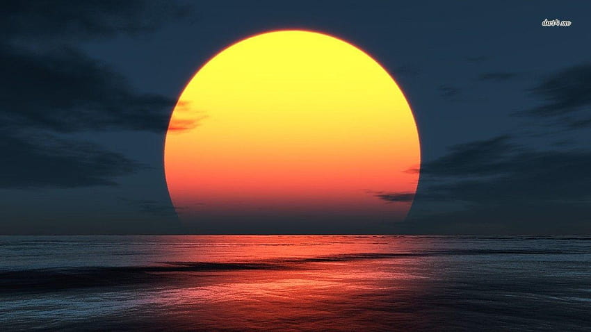 unset of Sunset Ultra K Coucher de soleil, magnifique coucher de soleil sur l'océan Fond d'écran HD