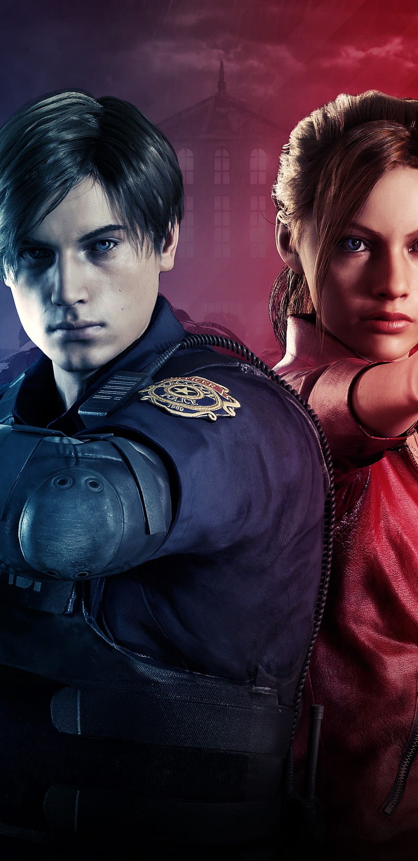 1440x2960 Resident Evil 2, Claire, Leon S. Kennedy, resident evil android HD phone wallpaper