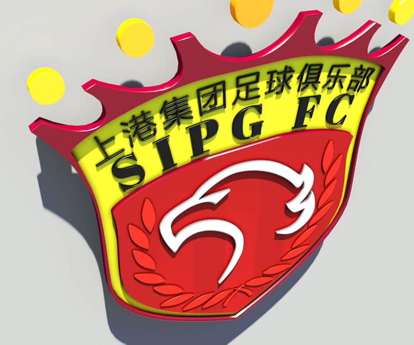 Shanghai SIPG Crest 3D Model, shanghai sipg fc HD wallpaper