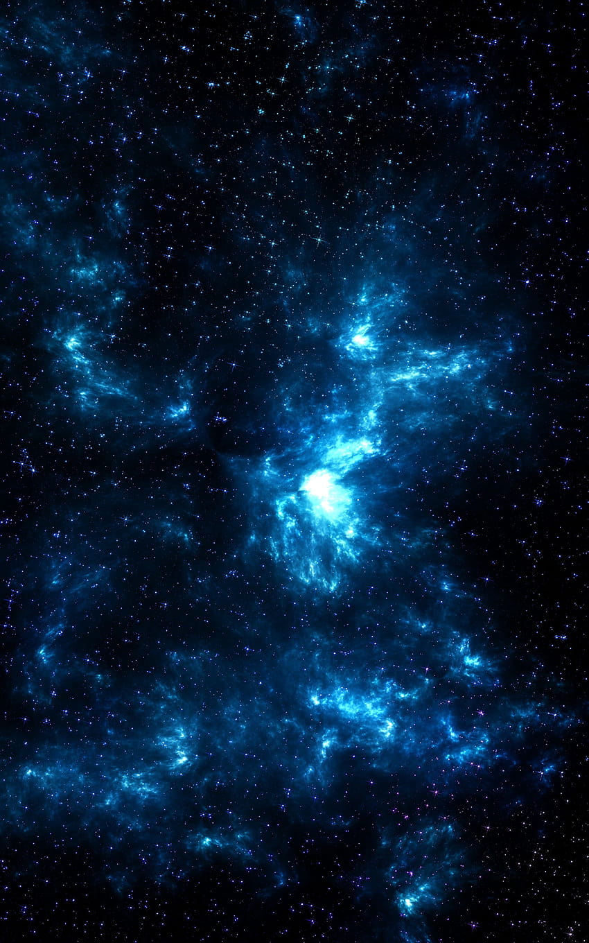 Dark Blue Galaxy, galassia blu Sfondo del telefono HD