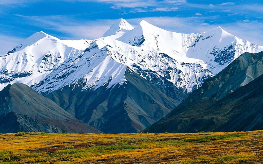 Pegunungan Alaska, mata air alaska Wallpaper HD