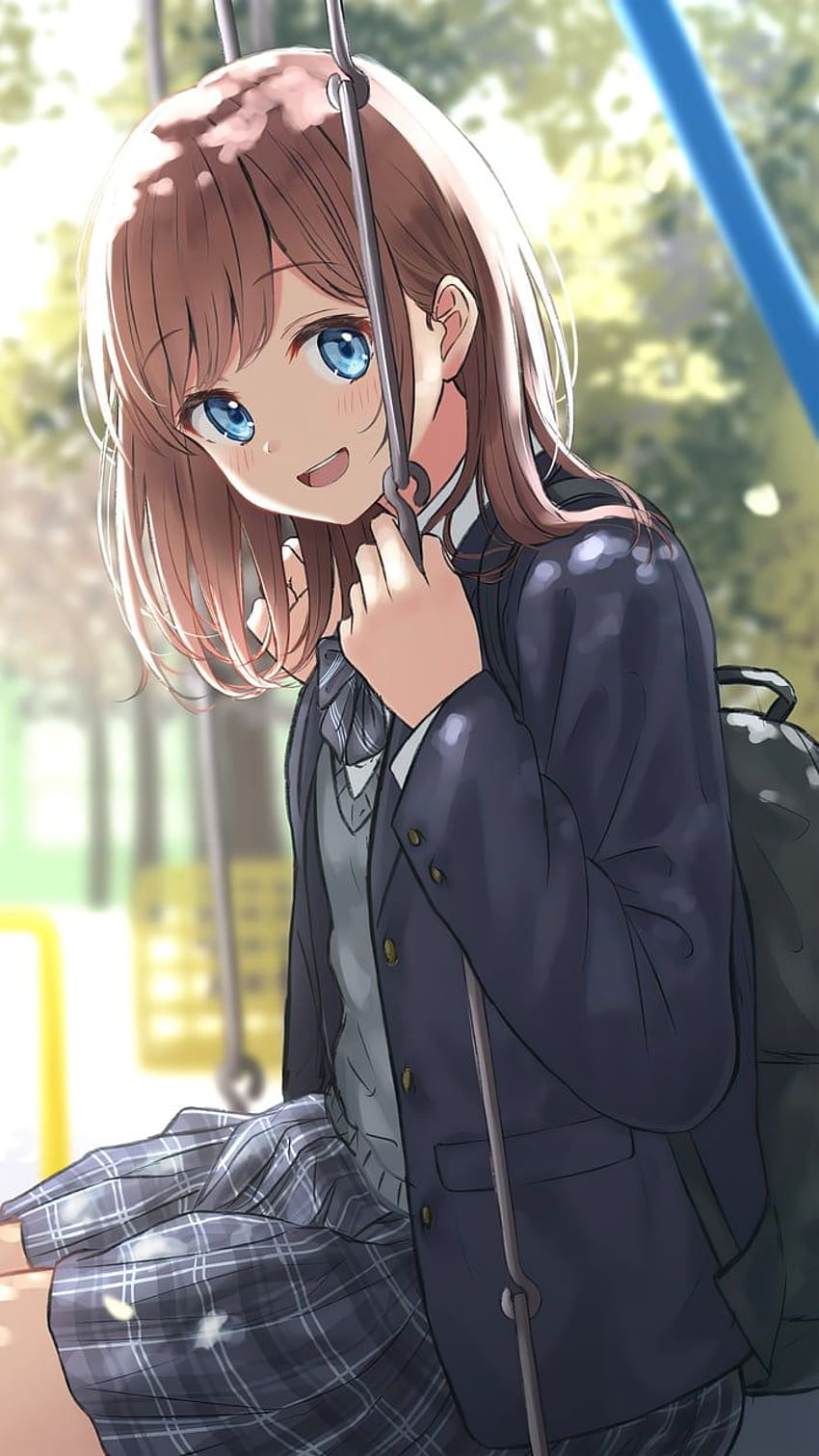 ] Süßes Anime-Mädchen, Schönheits-Cartoon-Mädchen HD-Handy-Hintergrundbild