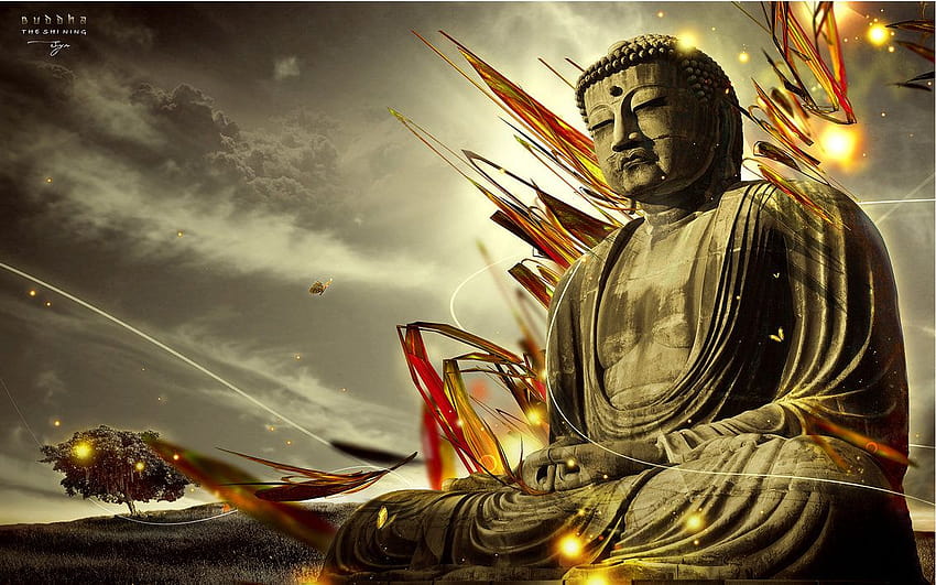 Buddhist Art, buddha anime HD wallpaper
